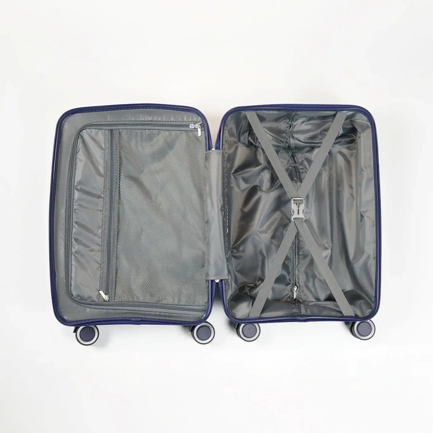 Handbagage koffer Dark Grey binnenkant