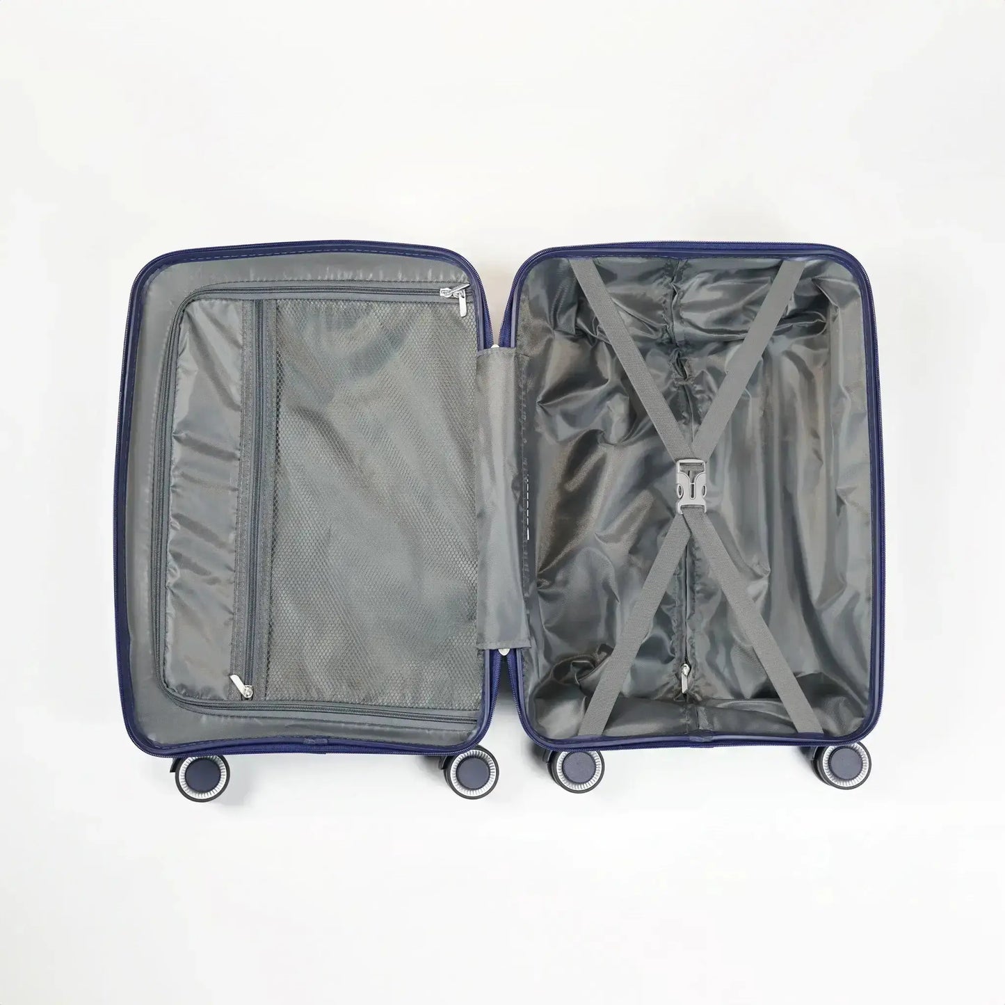 Handbagage koffer Dark Grey binnenkant