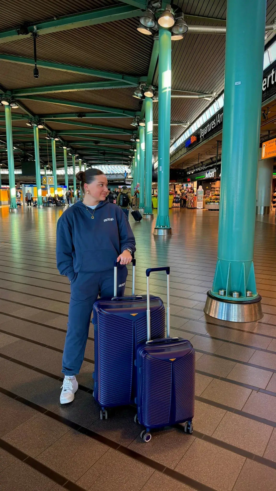 Grote ruimbagage koffer Dark Blue - 97L